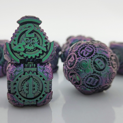 Metal Gear Dice Set DND Dungeons and Dragons TRPG Tableau de dés polyédrique D6