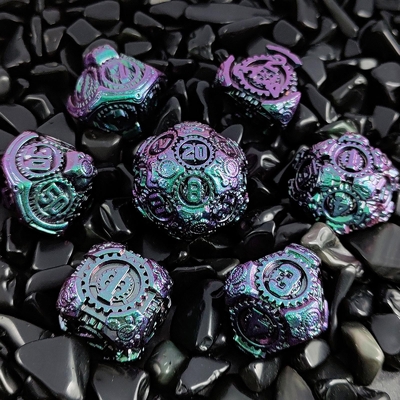 Metal Gear Dice Set DND Dungeons and Dragons TRPG Tableau de dés polyédrique D6