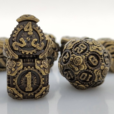 Metal Gear Dice Set DND Dungeons and Dragons TRPG Tableau de dés polyédrique D6