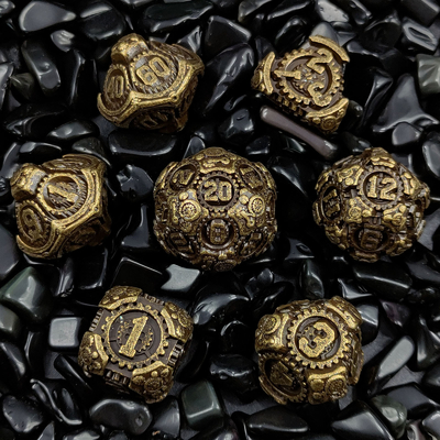 Metal Gear Dice Set DND Dungeons and Dragons TRPG Tableau de dés polyédrique D6