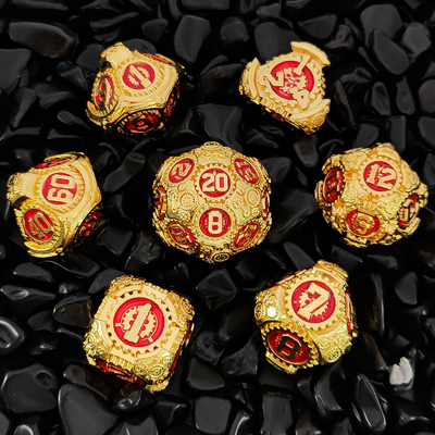 Metal Gear Dice Set DND Dungeons and Dragons TRPG Tableau de dés polyédrique D6
