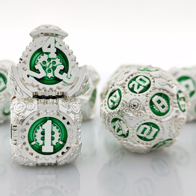 Metal Gear Dice Set DND Dungeons and Dragons TRPG Tableau de dés polyédrique D6