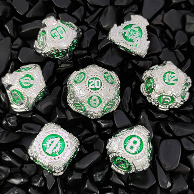 Metal Gear Dice Set DND Dungeons and Dragons TRPG Tableau de dés polyédrique D6