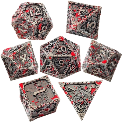 RPG en métal à multiples facettes dés volant dragon solide dragon lisse DND