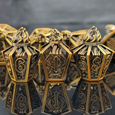Cage d'oiseau creux multi-face dés métalliques de Bade Gate Donjon et DND#RPG