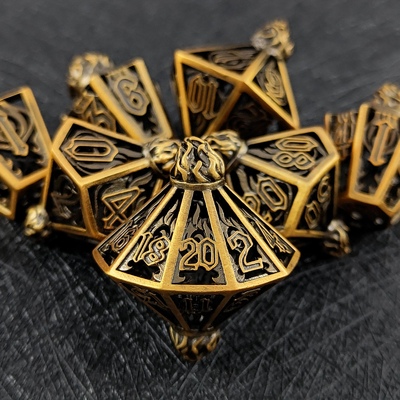 Cage d'oiseau creux multi-face dés métalliques de Bade Gate Donjon et DND#RPG
