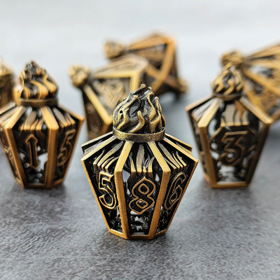 Cage d'oiseau creux multi-face dés métalliques de Bade Gate Donjon et DND#RPG