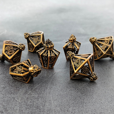 Cage d'oiseau creux multi-face dés métalliques de Bade Gate Donjon et DND#RPG