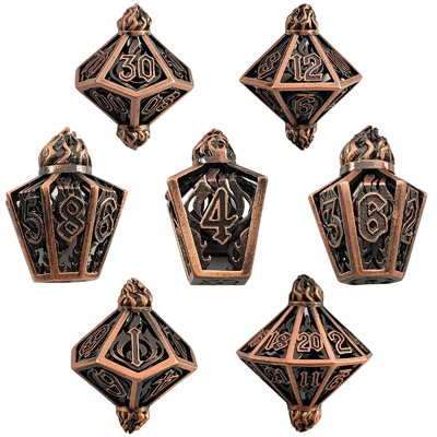 Cage d'oiseau creux multi-face dés métalliques de Bade Gate Donjon et DND#RPG