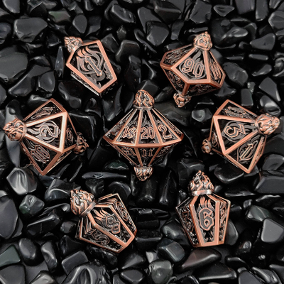 Cage d'oiseau creux multi-face dés métalliques de Bade Gate Donjon et DND#RPG