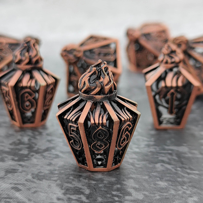 Cage d'oiseau creux multi-face dés métalliques de Bade Gate Donjon et DND#RPG