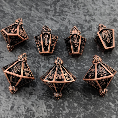 Cage d'oiseau creux multi-face dés métalliques de Bade Gate Donjon et DND#RPG