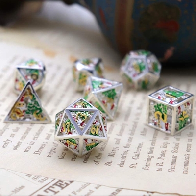 Noël Hollow Multi Noodle dés métalliques numériques DND Dragon et Donjon