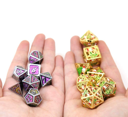 Noël Hollow Multi Noodle dés métalliques numériques DND Dragon et Donjon