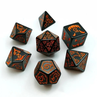 Réglage des dés en résine polymodial 7PCS RPG D4 D6 D8 D10 D12 D20 D20