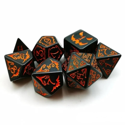 Réglage des dés en résine polymodial 7PCS RPG D4 D6 D8 D10 D12 D20 D20