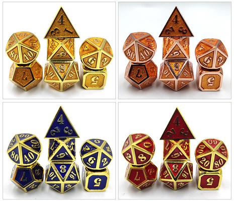 DND RPG Mini Metal Dice Jeu de groupe pour jeux de société Multi -Face