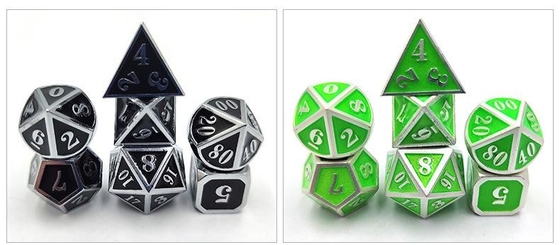 DND RPG Mini Metal Dice Jeu de groupe pour jeux de société Multi -Face