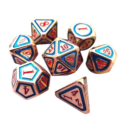 DND RPG Solid Metal Dice Suits Technologie de natation électrique Terre errante