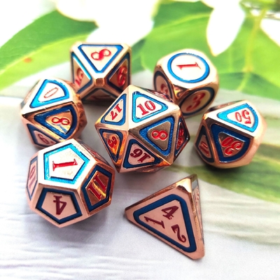 DND RPG Solid Metal Dice Suits Technologie de natation électrique Terre errante