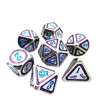 DND RPG Solid Metal Dice Suits Technologie de natation électrique Terre errante