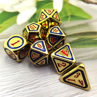 DND RPG Solid Metal Dice Suits Technologie de natation électrique Terre errante