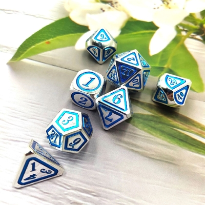 DND RPG Solid Metal Dice Suits Technologie de natation électrique Terre errante