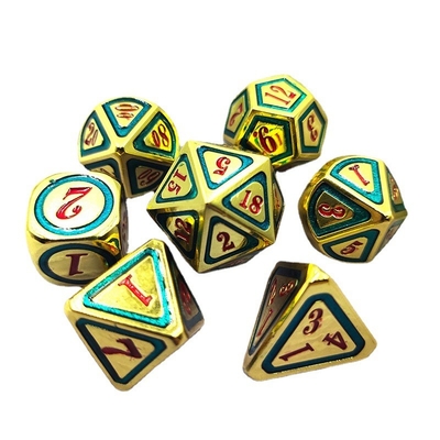 DND RPG Solid Metal Dice Suits Technologie de natation électrique Terre errante