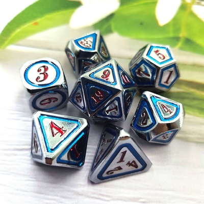 DND RPG Solid Metal Dice Suits Technologie de natation électrique Terre errante