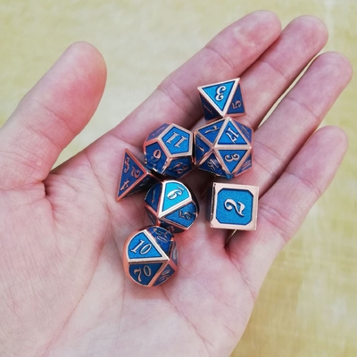 Ensemble de dés en métal massif, porte pour hommes, Cruch DND RPG