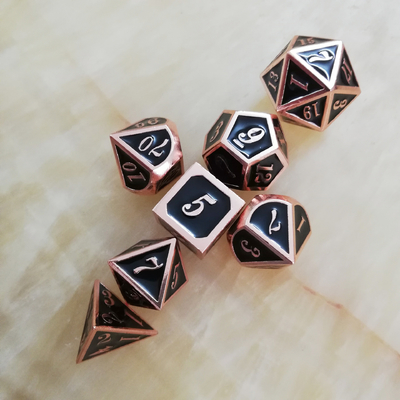 Ensemble de dés en métal massif, porte pour hommes, Cruch DND RPG
