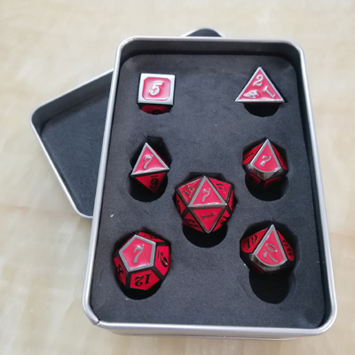 Ensemble de dés en métal massif, porte pour hommes, Cruch DND RPG