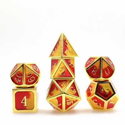 Artisanat en émaux colorés Des dés en métal massif Dragon et jeu de société DND RPG