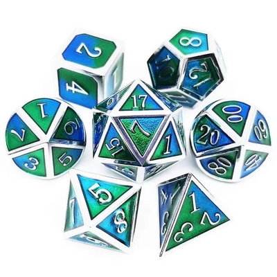 Artisanat en émaux colorés Des dés en métal massif Dragon et jeu de société DND RPG