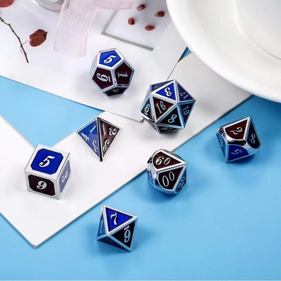 Artisanat en émaux colorés Des dés en métal massif Dragon et jeu de société DND RPG