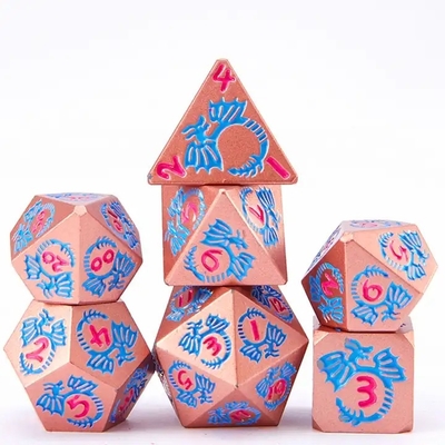 jeu de dés en métal massif à facettes multiples