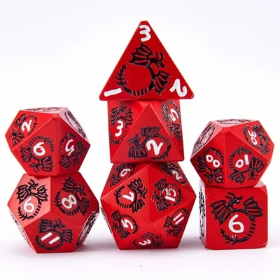 jeu de dés en métal massif à facettes multiples