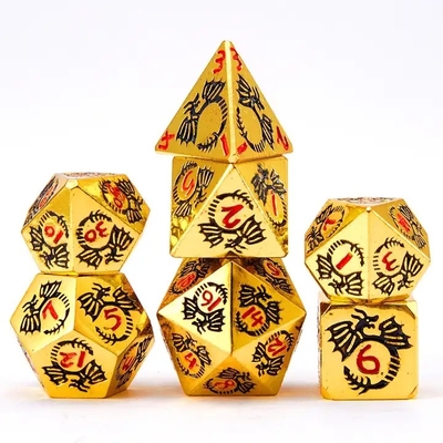 jeu de dés en métal massif à facettes multiples