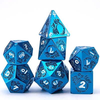 jeu de dés en métal massif à facettes multiples