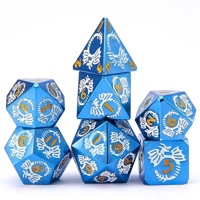 jeu de dés en métal massif à facettes multiples