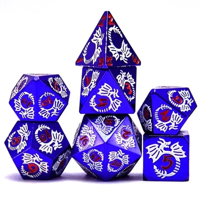 jeu de dés en métal massif à facettes multiples