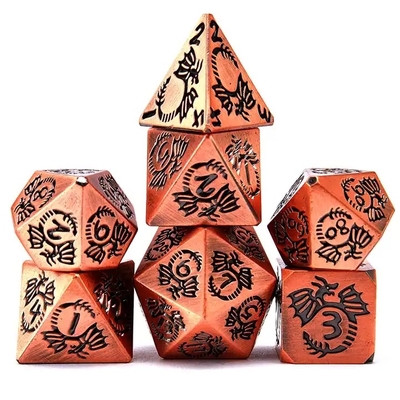 jeu de dés en métal massif à facettes multiples