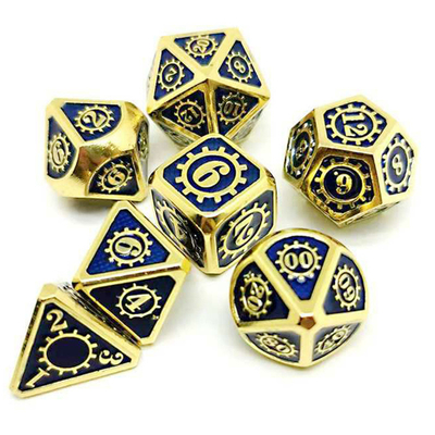Jeu de société de dés en métal en couleur Kuusu DND RPG