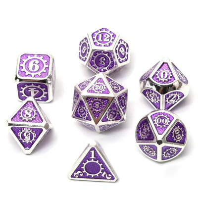 Jeu de société de dés en métal en couleur Kuusu DND RPG