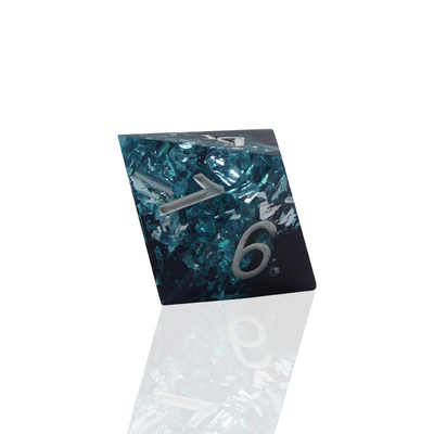 Matériau de résine bleu noir jeu de dés Dragon et donjon polyédrique