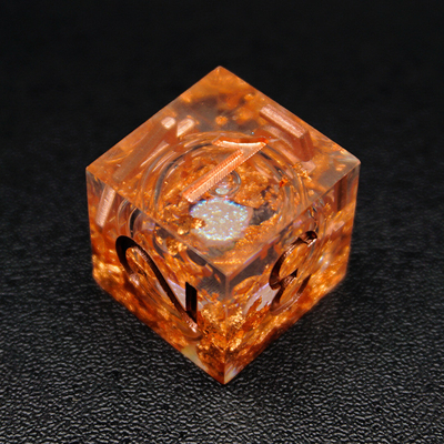 Yellow Flurry Line RPG Resin Dice Set Krusu DND Pour les cadeaux et les collections