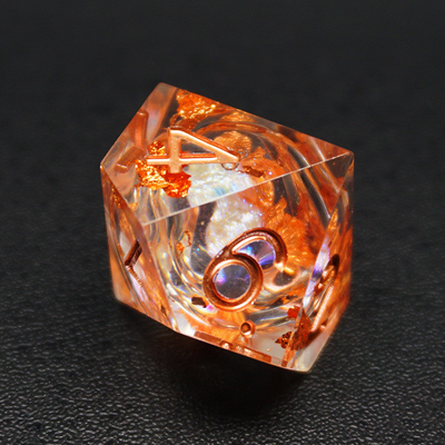 Yellow Flurry Line RPG Resin Dice Set Krusu DND Pour les cadeaux et les collections