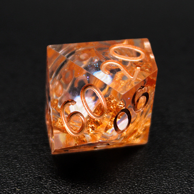 Yellow Flurry Line RPG Resin Dice Set Krusu DND Pour les cadeaux et les collections