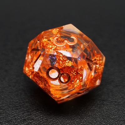 Yellow Flurry Line RPG Resin Dice Set Krusu DND Pour les cadeaux et les collections