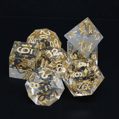 Artisanat en papier d'or résine RPG jeu de dés Dragon et duct#Dnd#Rpg#Coc